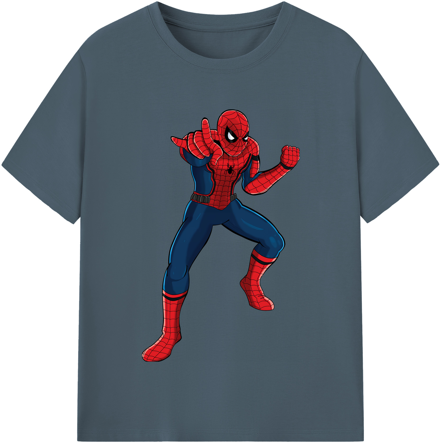 （画像用） Spider Man スパイダーマン 綿100％半袖Tシャツ（フロントプリント）
